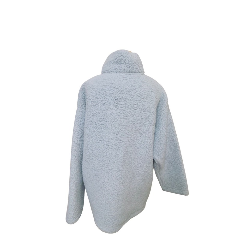 Peanuts Women Blue Snoopy Stay Cool Sherpa Quarter Zip Fleece Pullover XL - Picture 5 of 7
